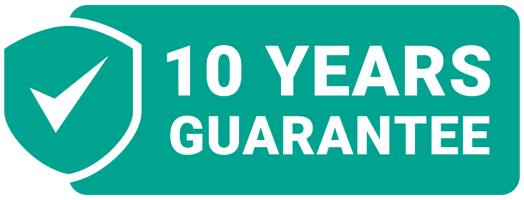 10 years guarantee badge