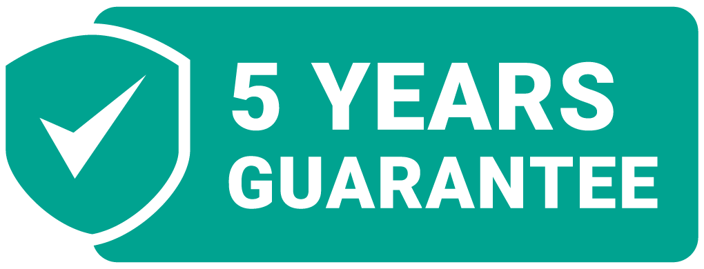 5 years guarantee badge