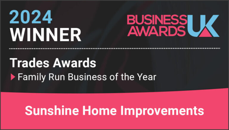 2024 Business Awards UK, winner of Family Run Business of the Year for Sunshine Home Improvements