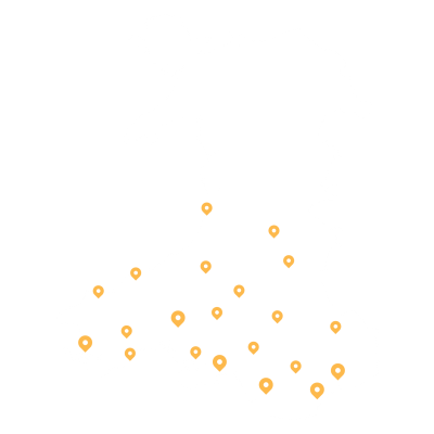 Map of Wales with location pins marking various points across the country.